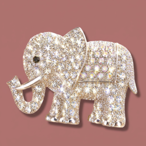 Audrey's - Sparkling Crystal Elephant Brooch