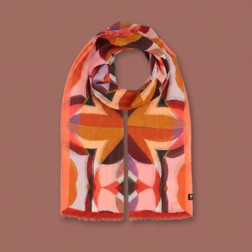 Fraas - Retro Geometric Print Lightweight Scarf