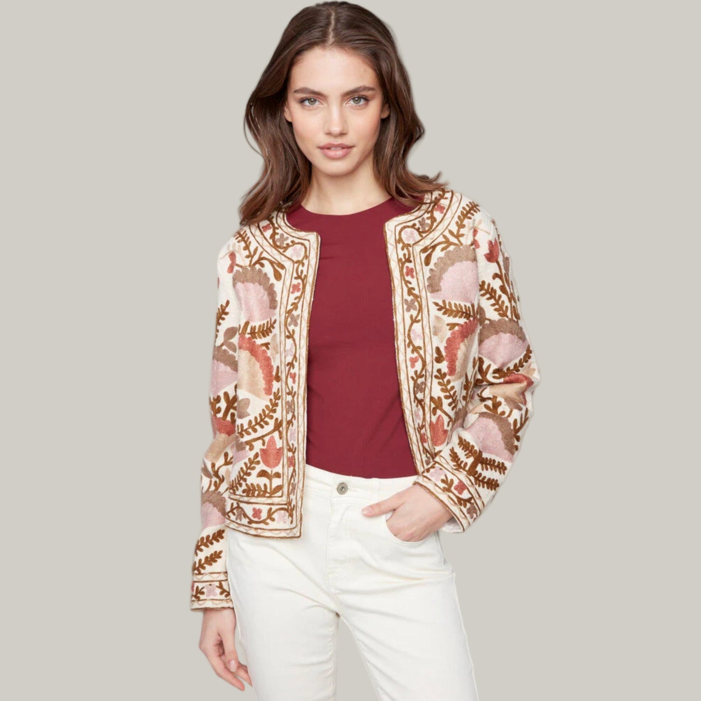 Charlie B - Edge to Edge Embroidered Jacket
