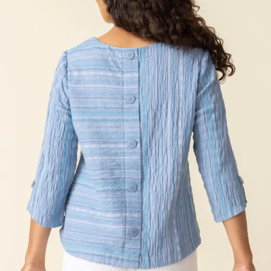 Habitat - Button Back Pullover In Baja Weave