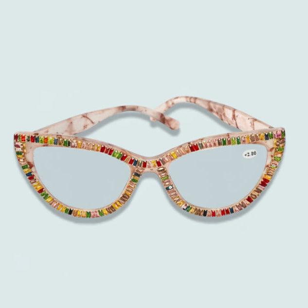 Audrey's - Rainbow Crystal Cat-Eye Reading Glasses