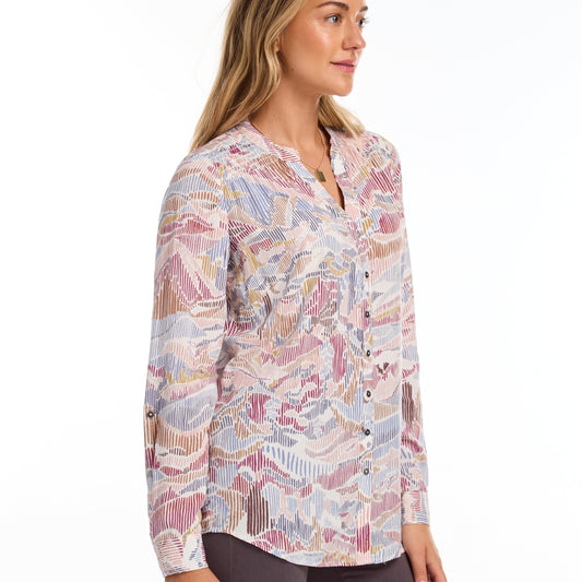 FDJ - Roll-Up Sleeve Printed Blouse