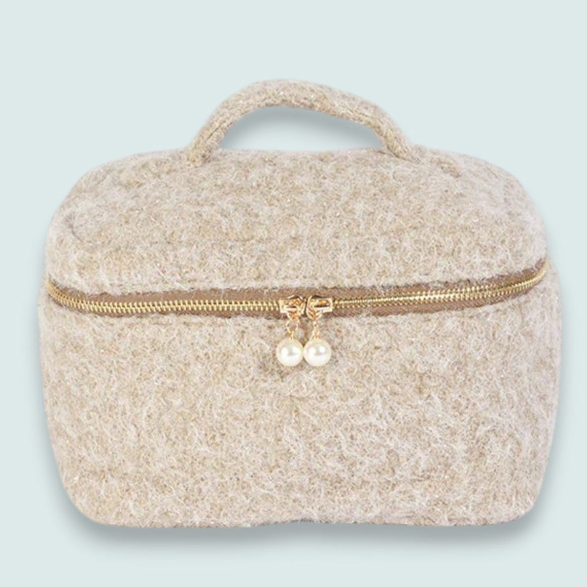 Audrey's - Pearl Zip Bouclé Cosmetic Bag