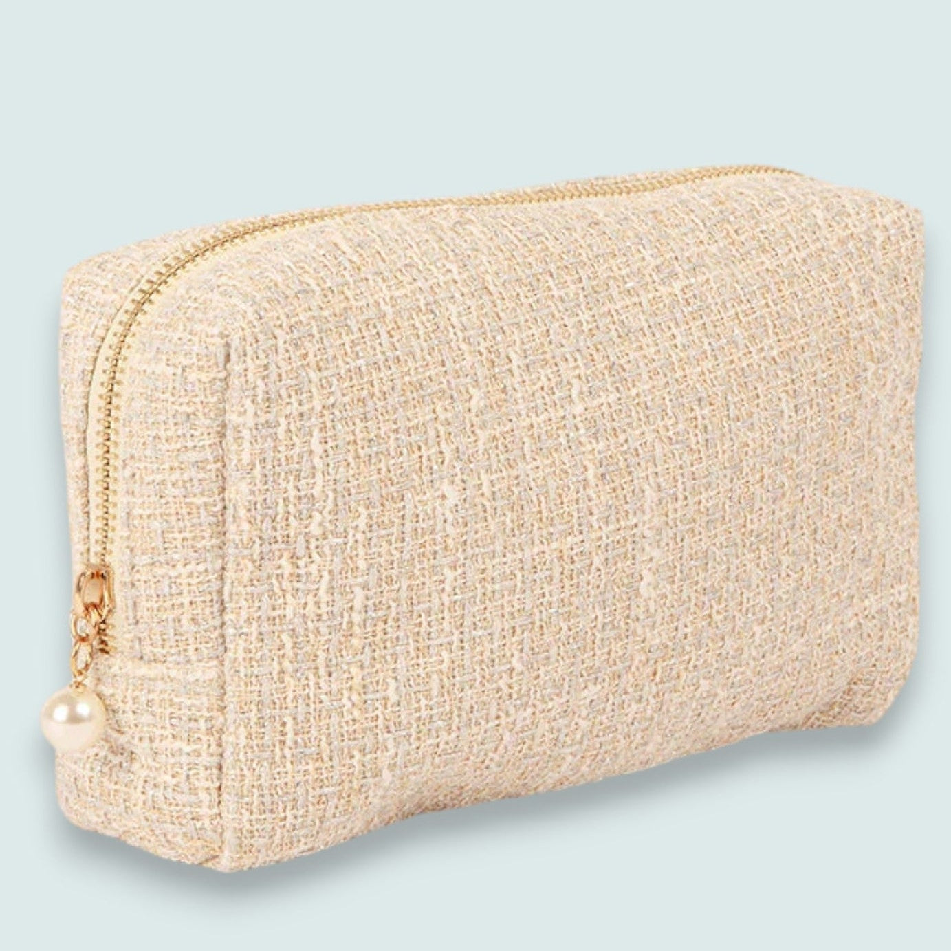 Audrey's - Pearl Accent Tweed Cosmetic Pouch