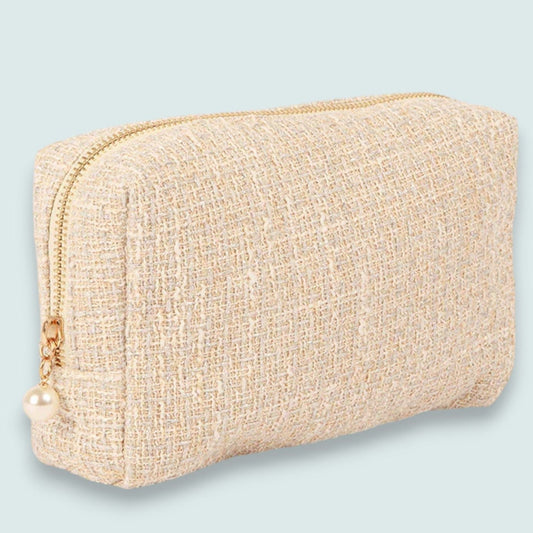 Audrey's - Pearl Accent Tweed Cosmetic Pouch