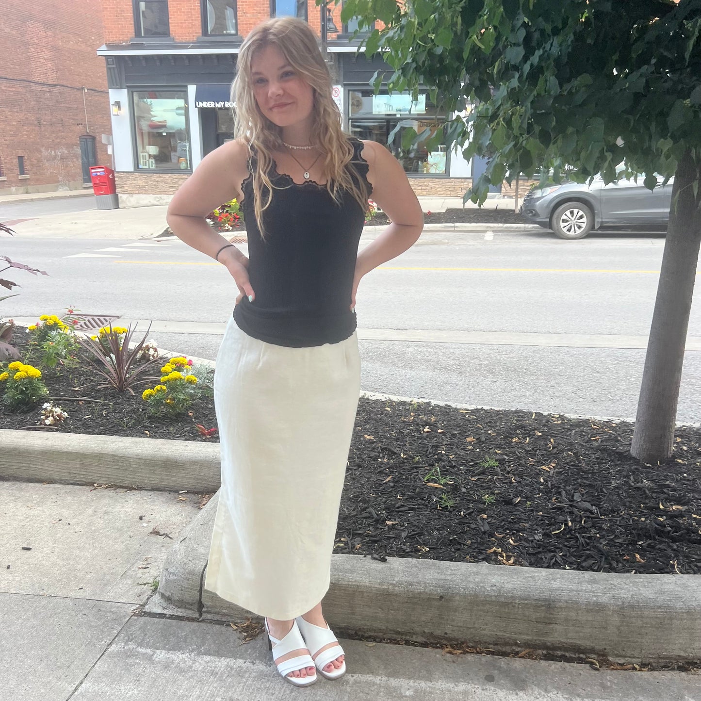 Deannafokes - Maxi Skirt With Side Zipper