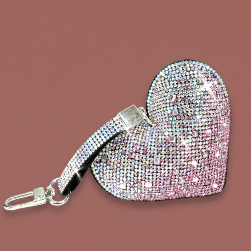 Jacqueline Kent - Crystal Heart Purse Charm & Keychain