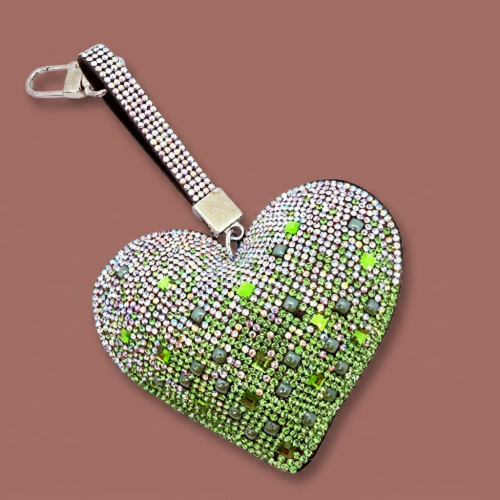 Jacqueline Kent - Crystal Heart Purse Charm & Keychain