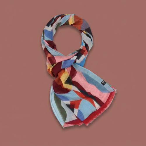 Fraas - Retro Geometric Print Lightweight Scarf