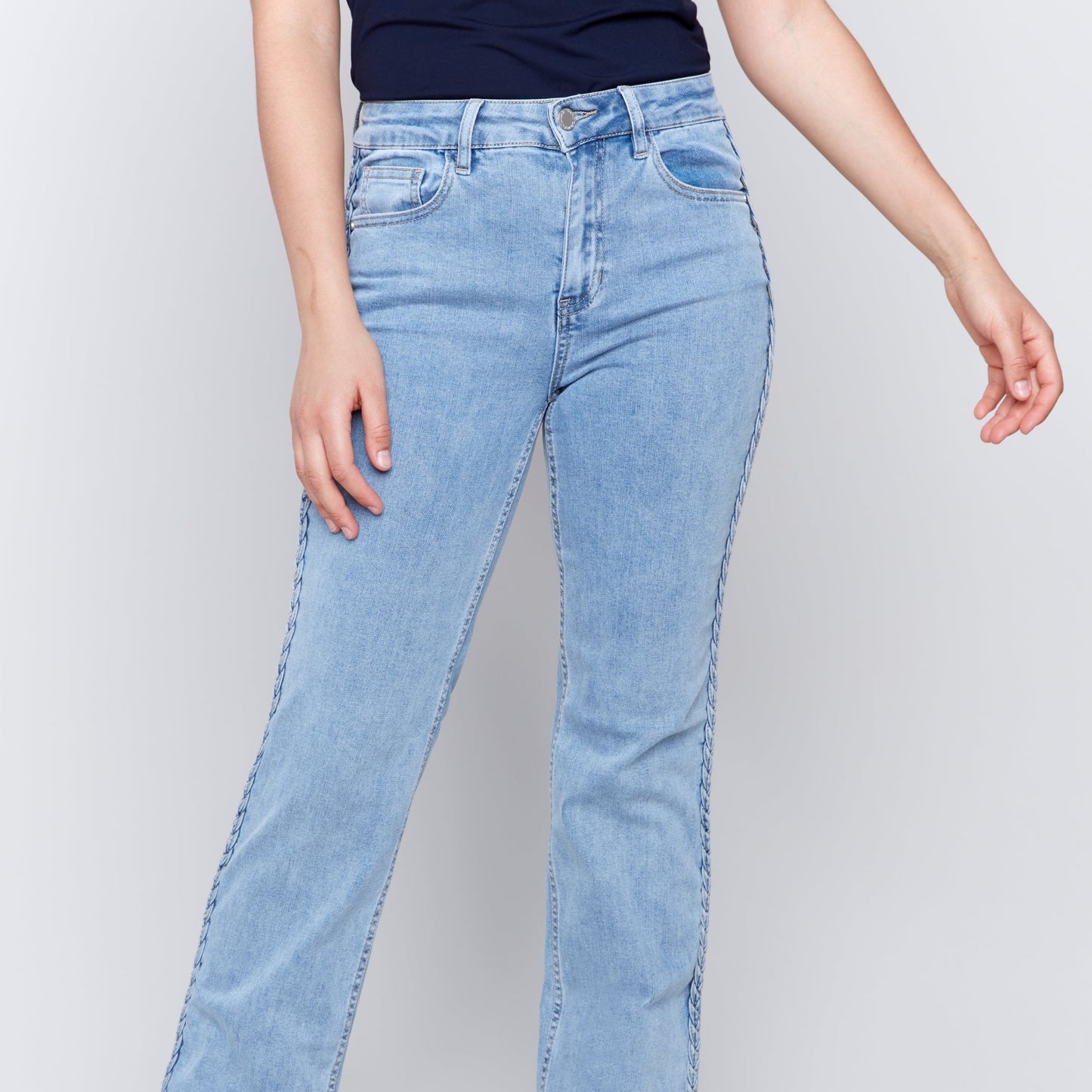 Charlie B - Braided Side Denim Jeans