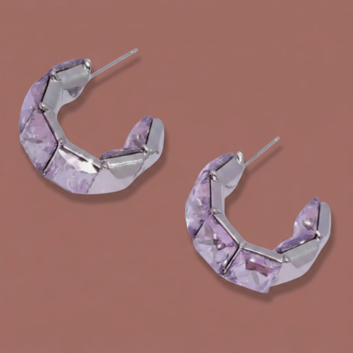 Audrey's - Luxe Square-Cut Crystal Stud Earrings