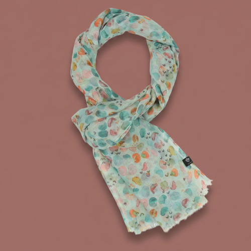 Fraas - Water-Colour Dot Print Lightweight Scarf