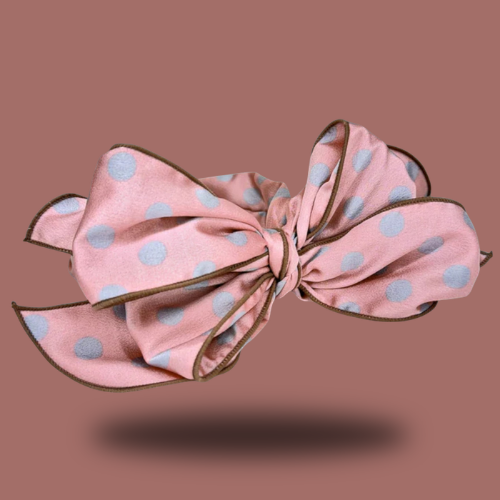 Jacqueline Kent - Vintage-Inspired Blush Polka Dot Hairband