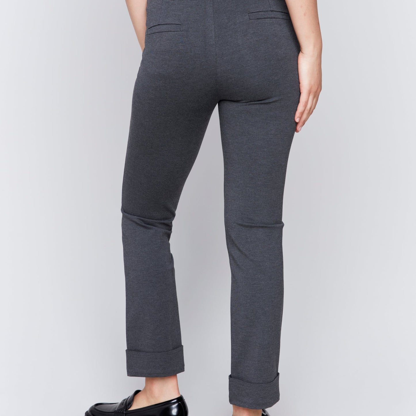 Charlie B - Pull-On Pants With Cuffed Hem