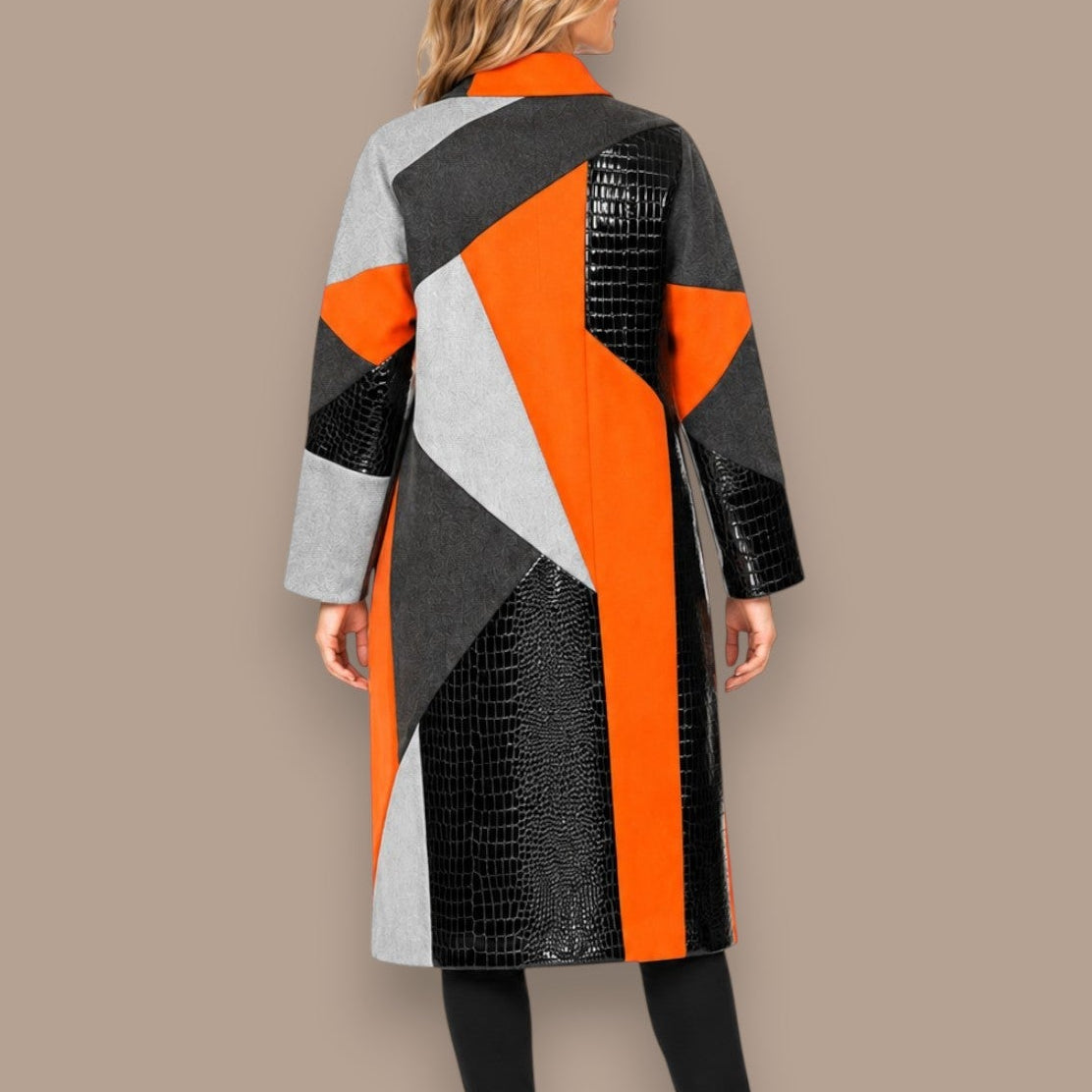 Minkas - Colourblock Open-Front Coatigan