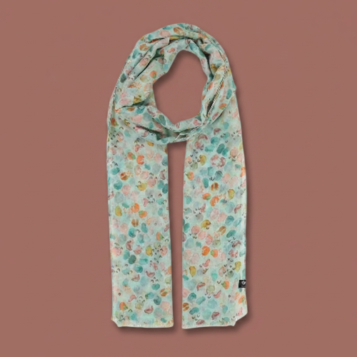 Fraas - Water-Colour Dot Print Lightweight Scarf