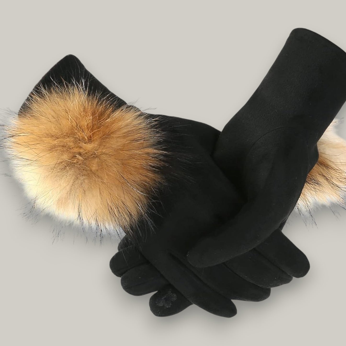 Belle Dame - Faux Fur Pom-Pom Gloves