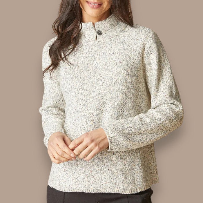 Habitat - Speckled Mock Neck Sweater