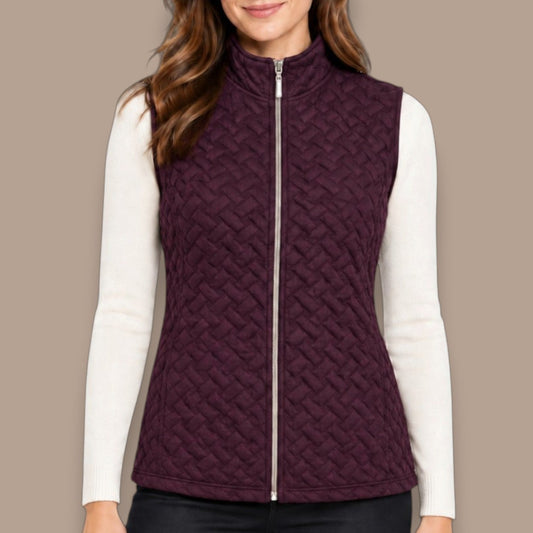 Sunday - Textured Zip-Front Vest