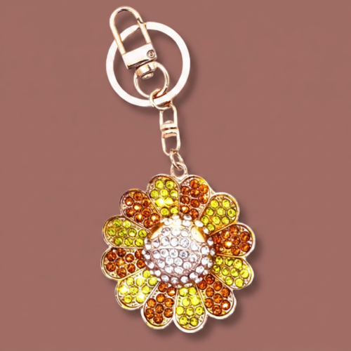 Jacqueline Kent - Golden Daisy Crystal Keychain