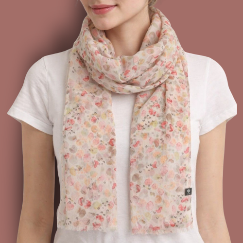 Fraas - Water-Colour Dot Print Lightweight Scarf