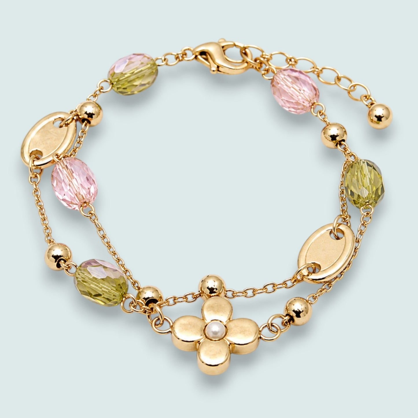 Merx - Golden Bloom Crystal Bracelet