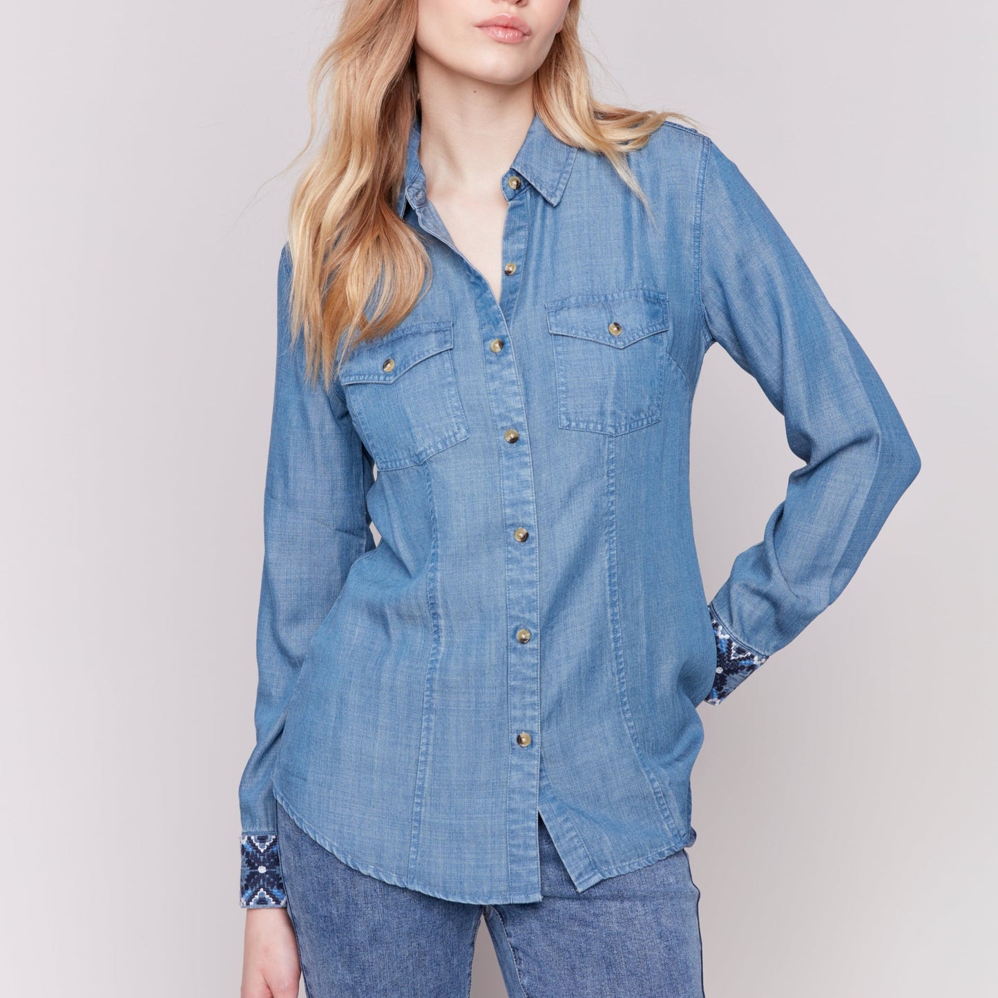 Charlie B - Denim Button-Up Shirt