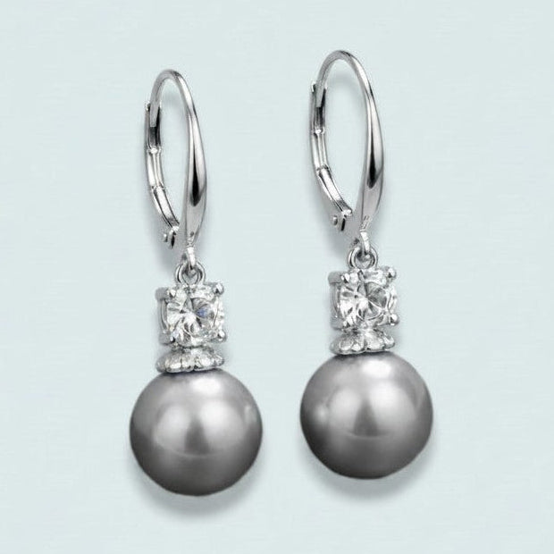 Audrey's - Pearl & Crystal Drop Earrings