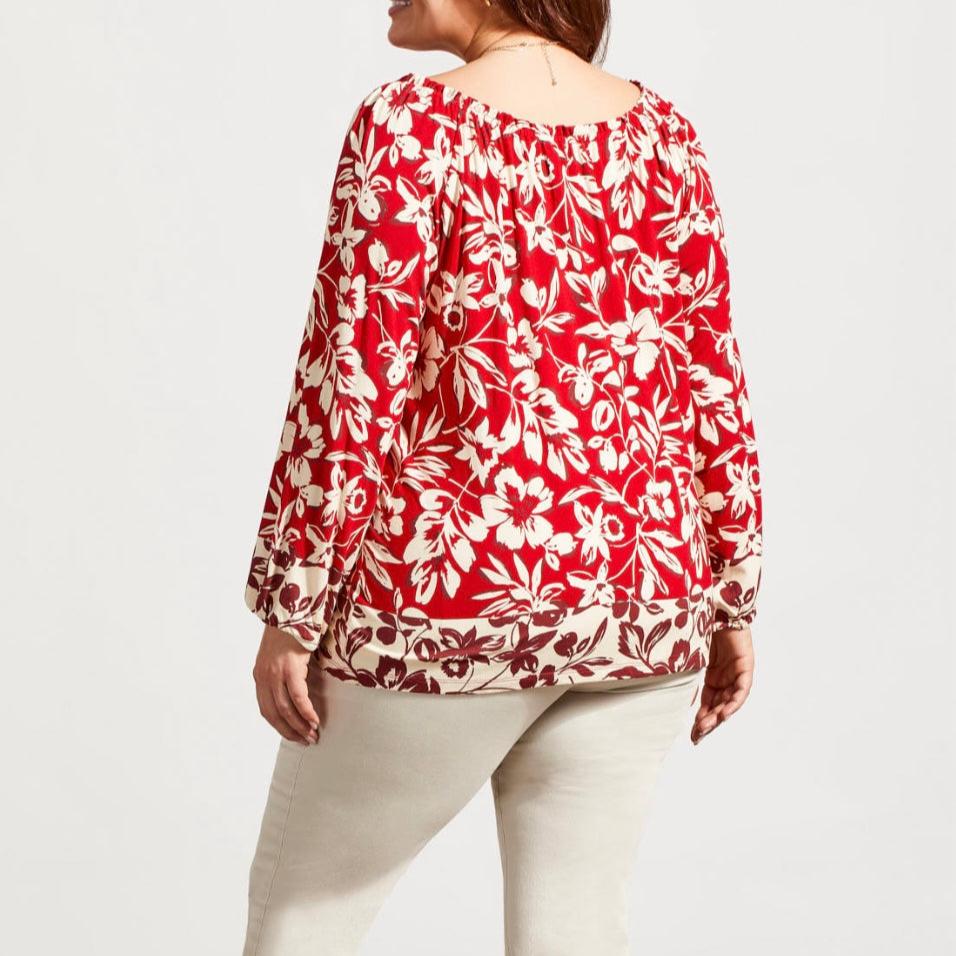 Tribal - Printed Peasant Top (Plus Size)