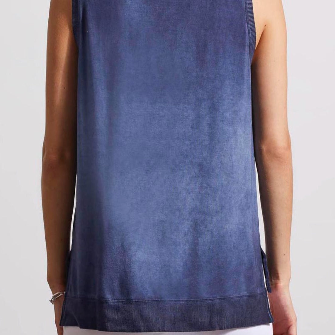 Tribal - High-Low Tank Top With Special Wash Effect