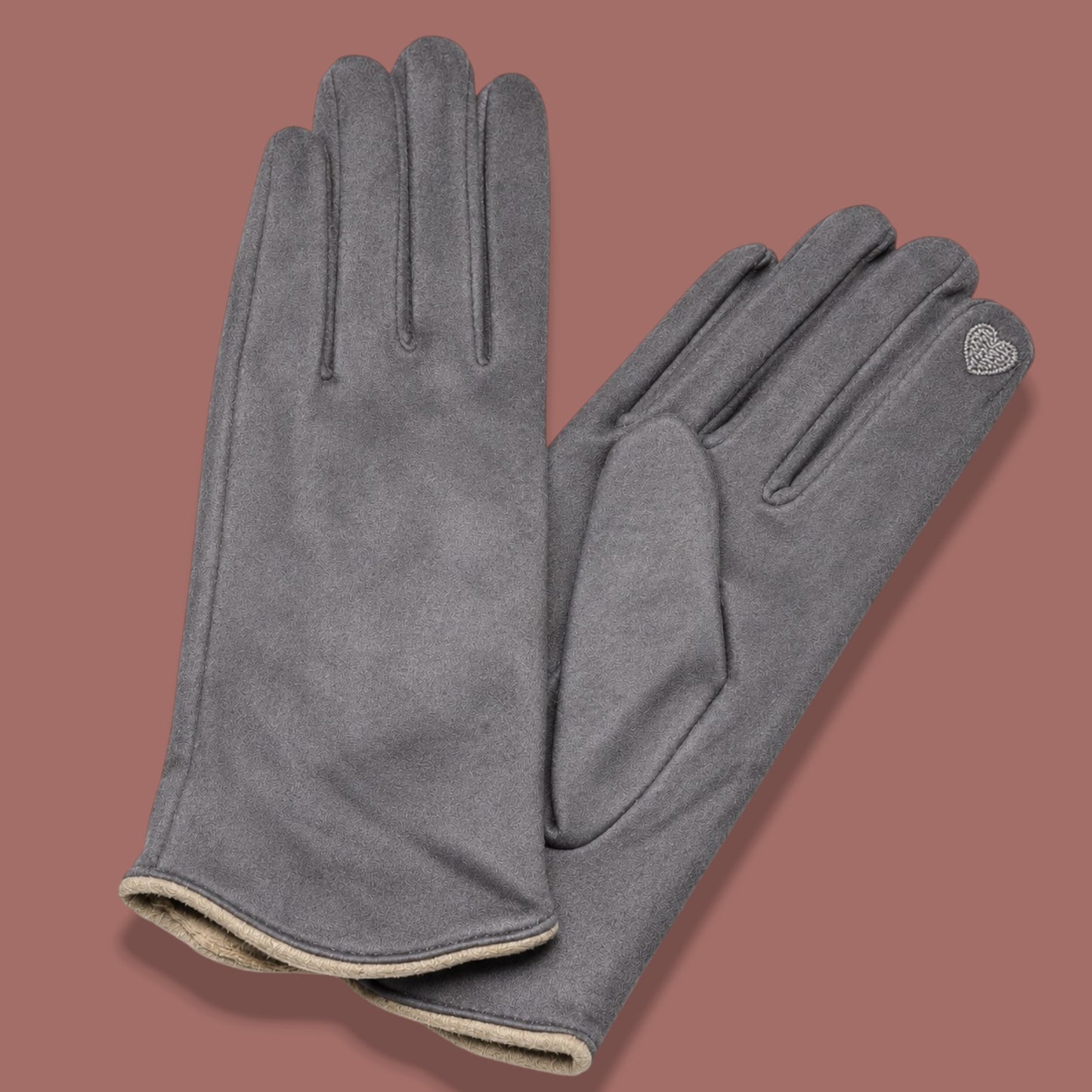 Audrey's - Soft Touch Heart Detail Gloves
