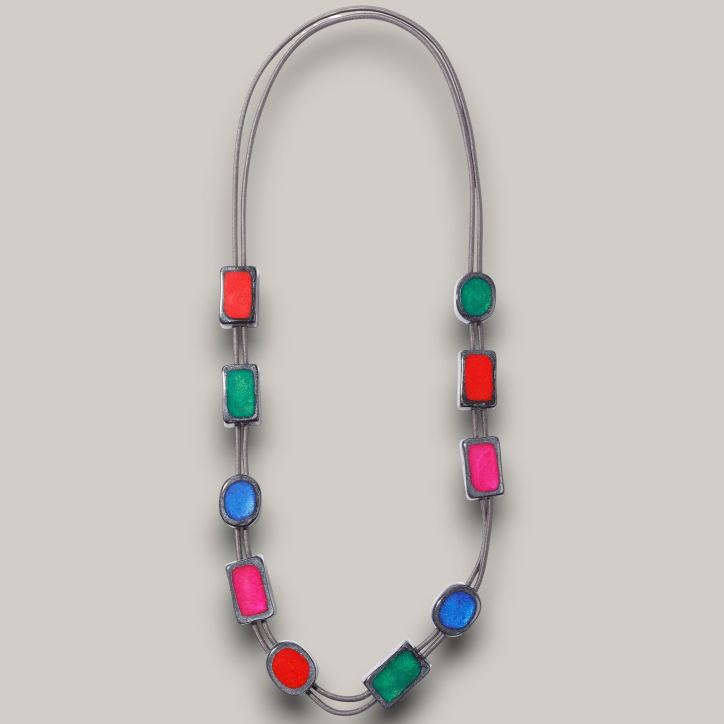 Zsiska - Chromatic Geo Bead Necklace
