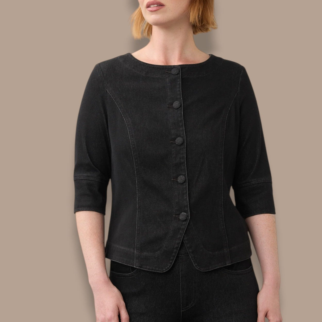 FDJ - Tailored Button-Front Top