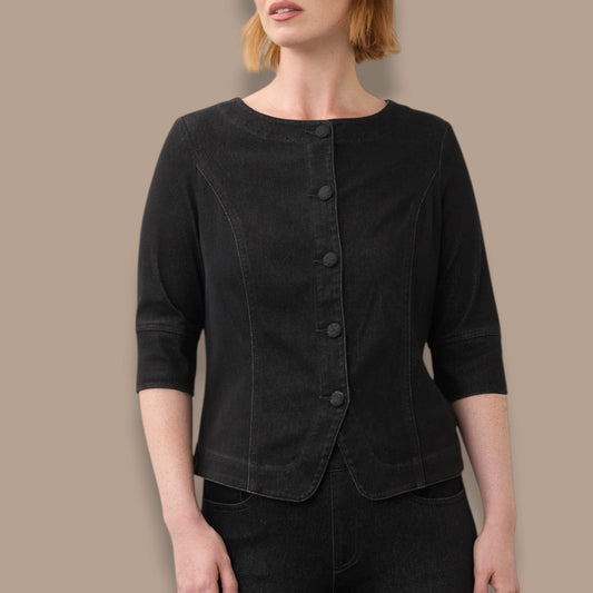 FDJ - Tailored Button-Front Top