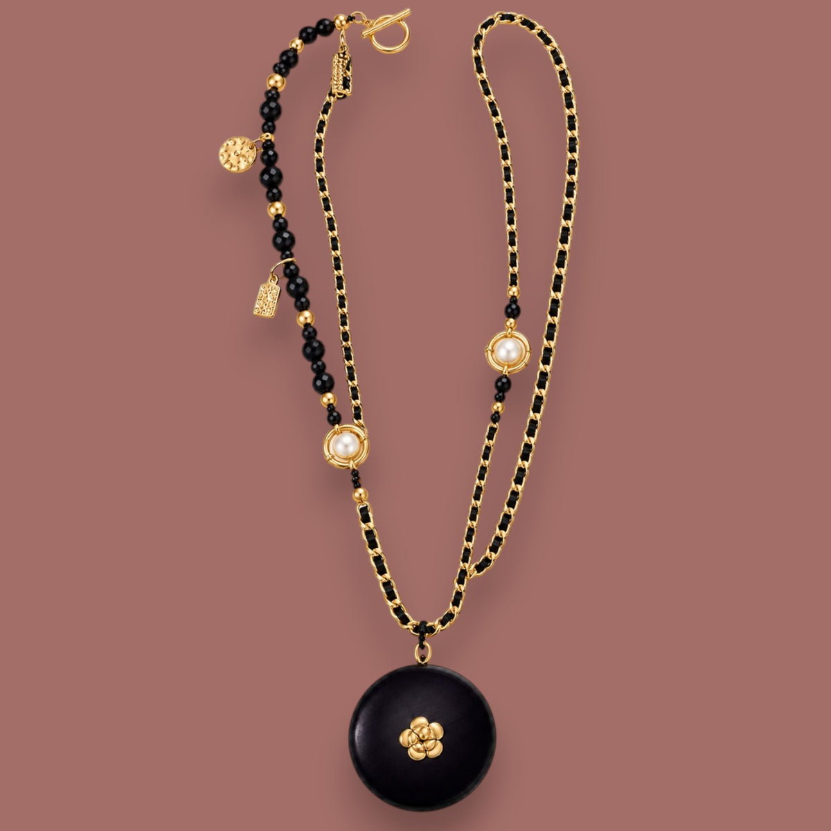 Audrey's - Black & Gold Statement Phone Chain