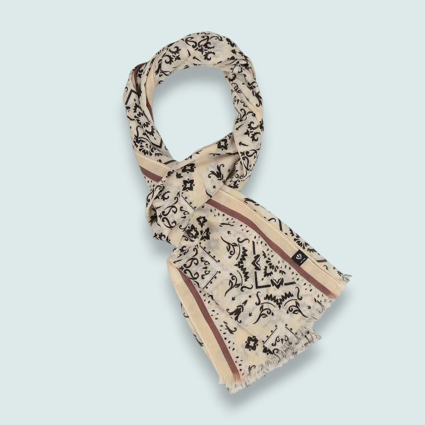 Fraas - Paisley Border Lightweight Scarf