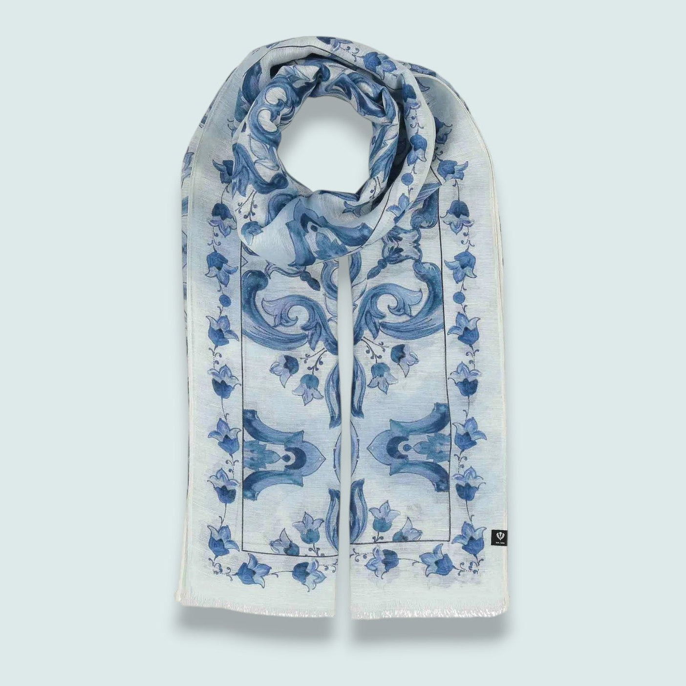 Fraas - Mosaic Hemp Blend Scarf