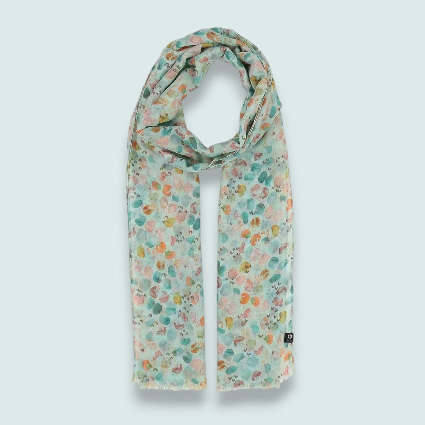 Fraas - Water-Colour Dot Print Lightweight Scarf