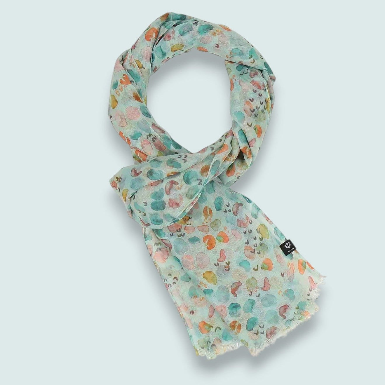 Fraas - Water-Colour Dot Print Lightweight Scarf