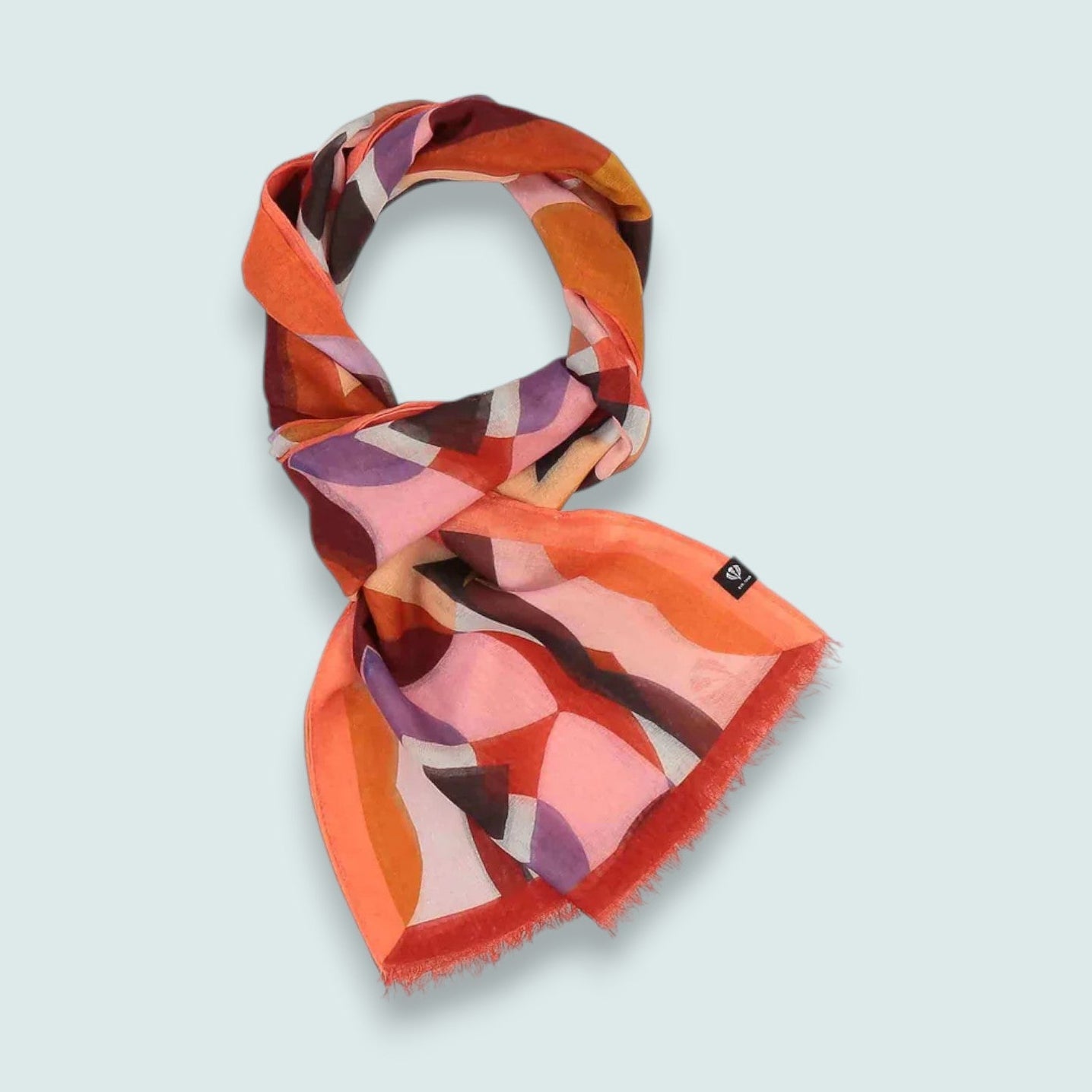 Fraas - Retro Geometric Print Lightweight Scarf