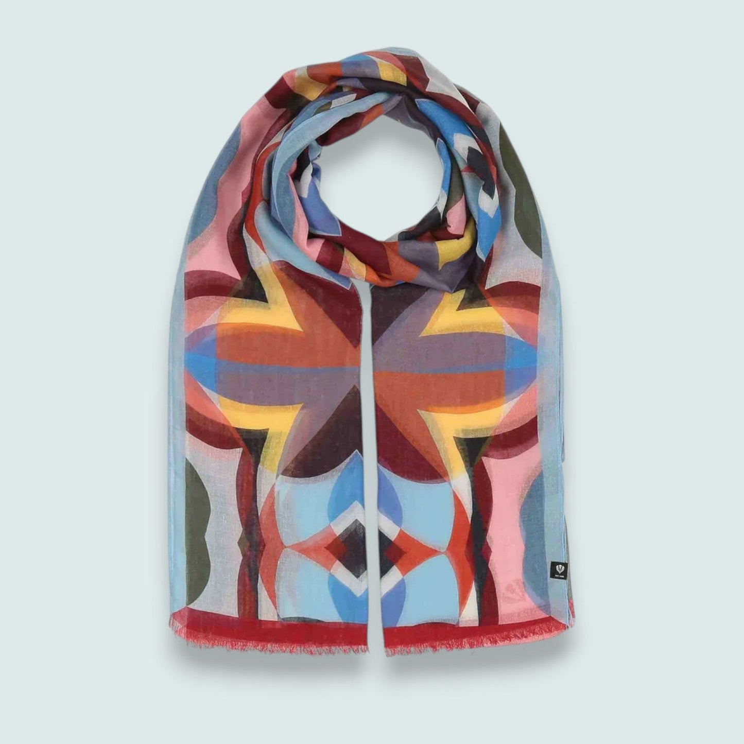 Fraas - Retro Geometric Print Lightweight Scarf