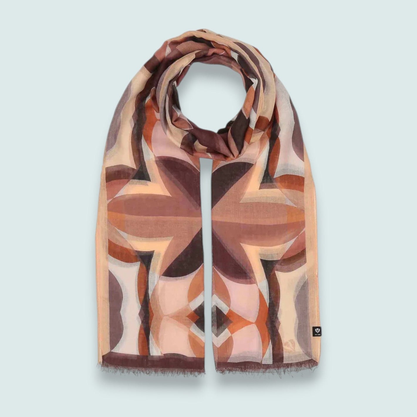Fraas - Retro Geometric Print Lightweight Scarf