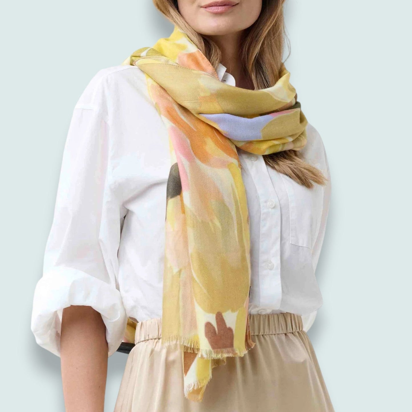 Fraas - Abstract Floral Lightweight Scarf
