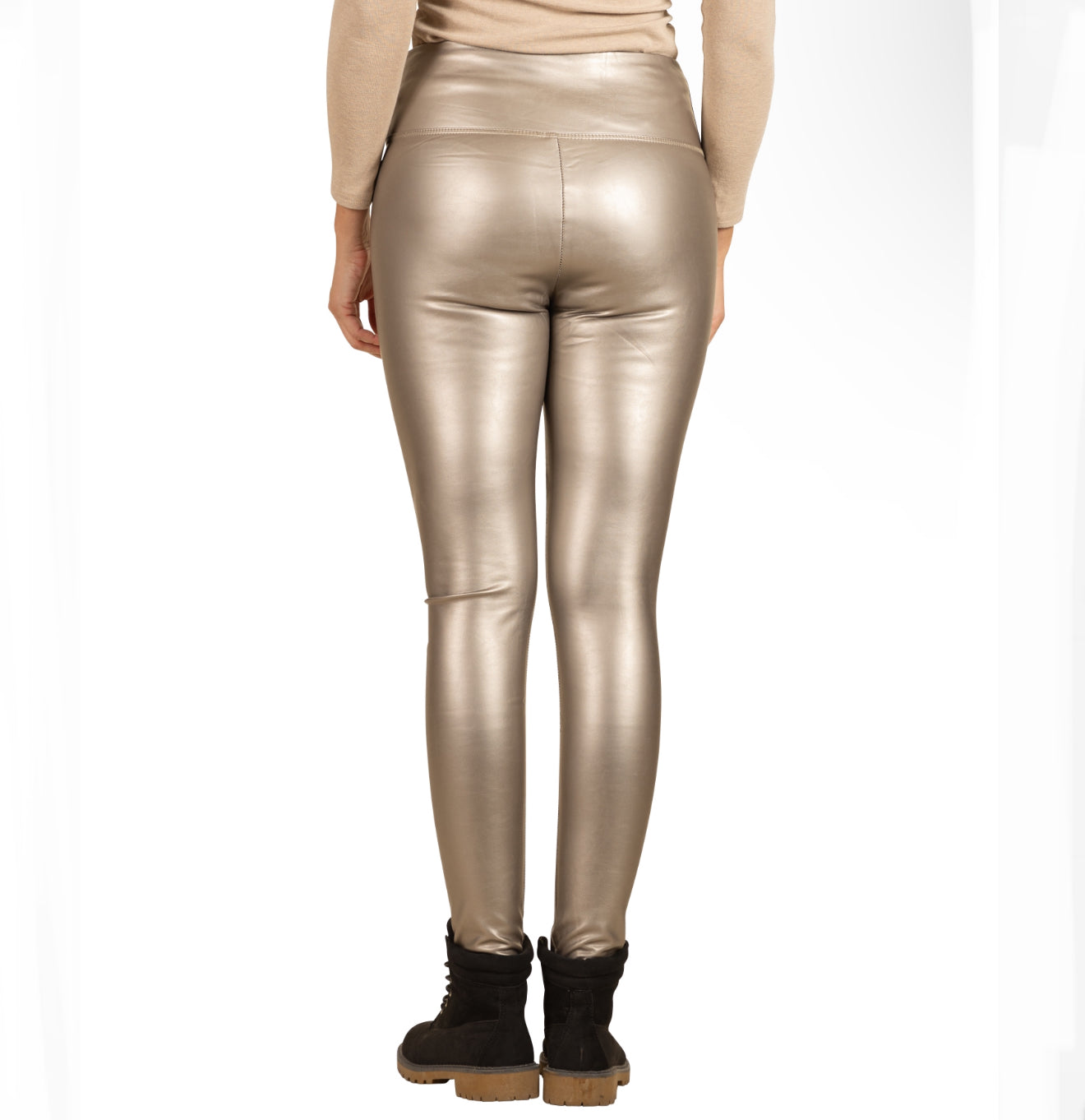 Angela Mara - Pull-On Pleather Wide Band Legging