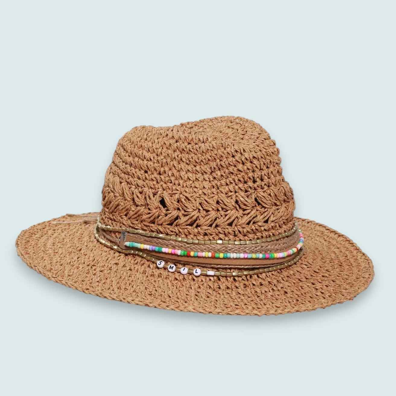Loevenich - Boho Fedora With “Smile” Beaded Band