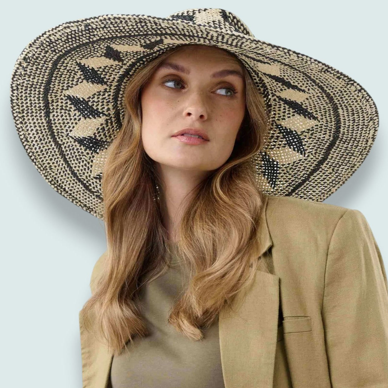 Loevenich - Large Bell Hat With Geometric Pattern
