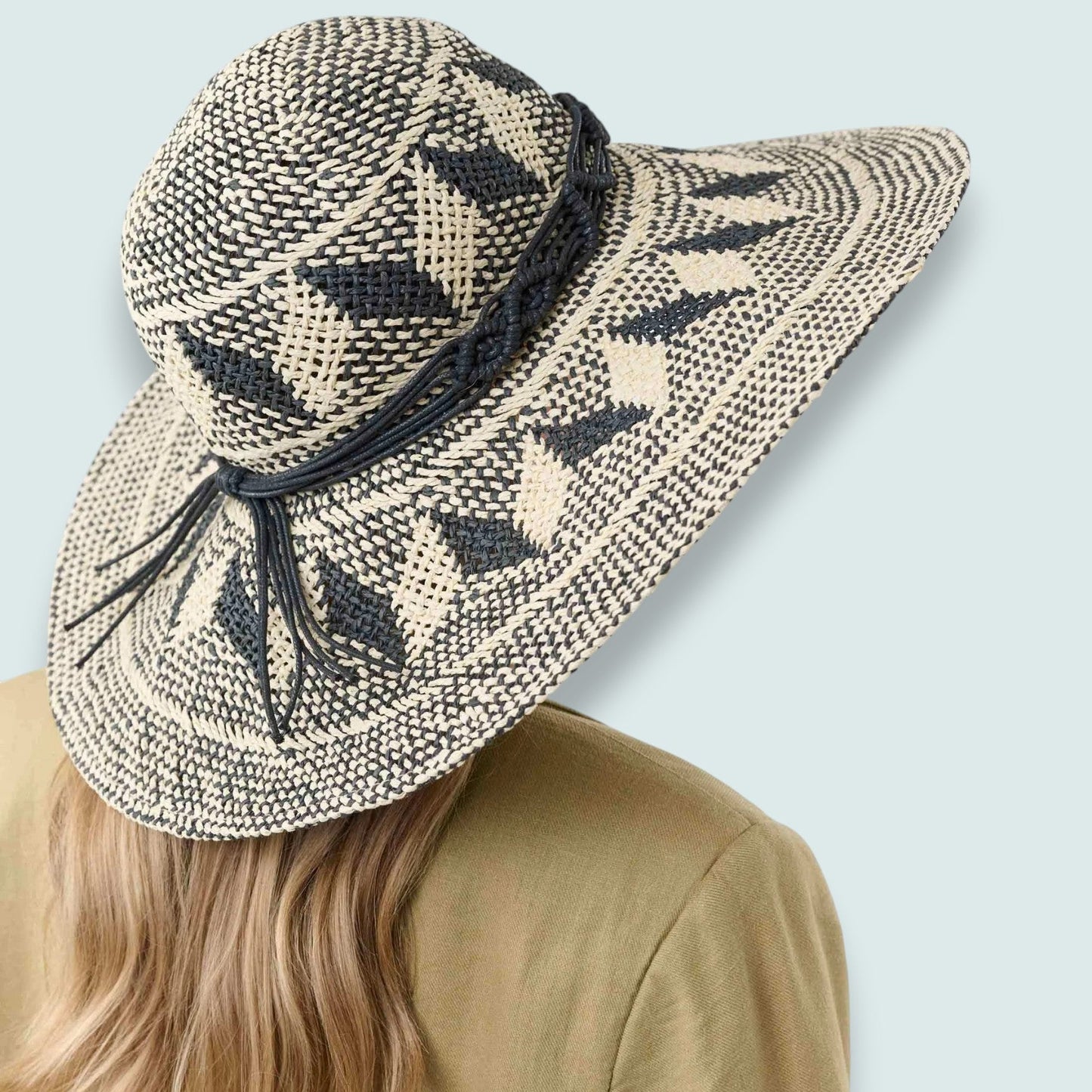Loevenich - Large Bell Hat With Geometric Pattern