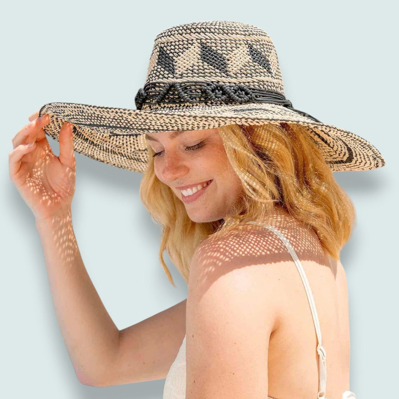 Loevenich - Large Bell Hat With Geometric Pattern