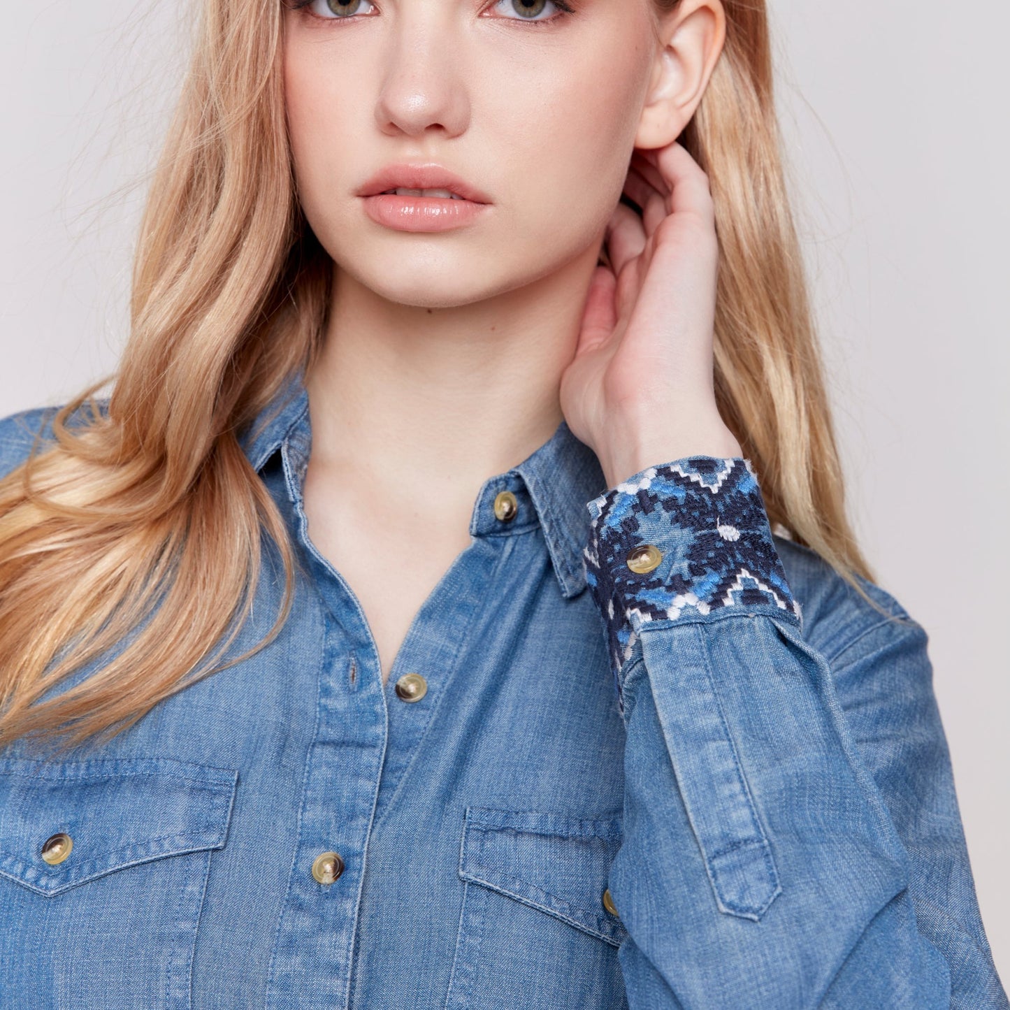 Charlie B - Denim Button-Up Shirt