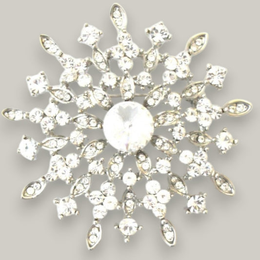 Evershine - Crystal Snowflake Brooch